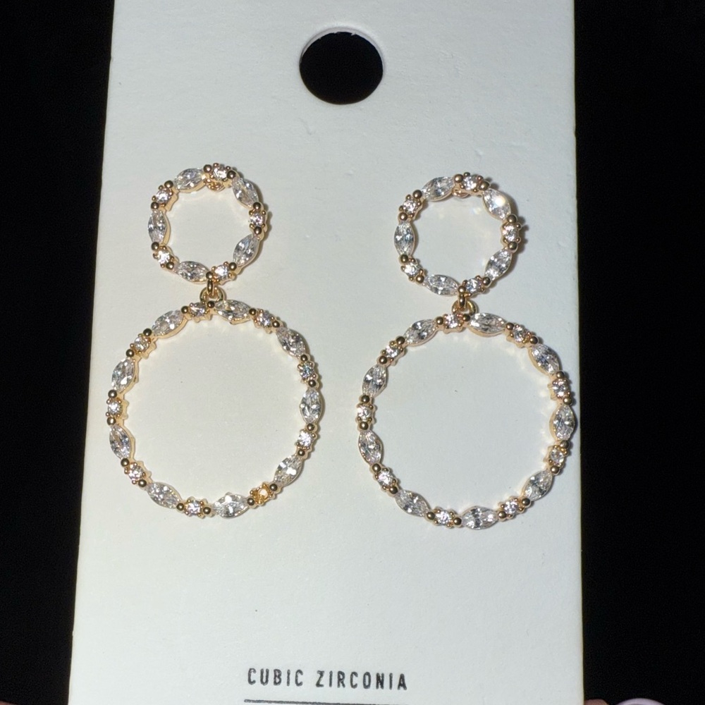 Express Gold and Silver Double Hoop Earrings